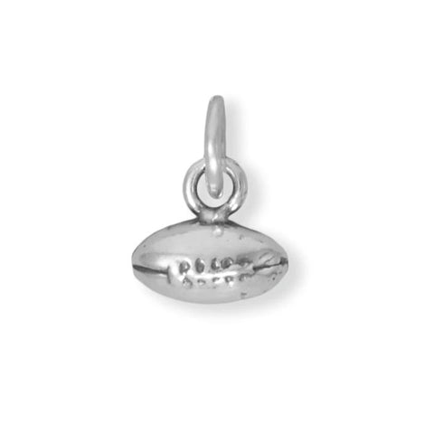 Small Football Charm Sterling Silver 3D