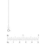 10k White Gold Rope Chain Necklace .07mm