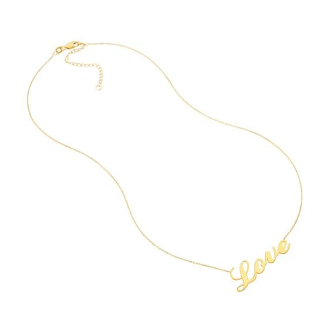 Love Necklace Gold-plated Sterling Silver Adjustable Length