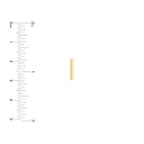 14k Yellow Gold Bar Staple Stud Earrings