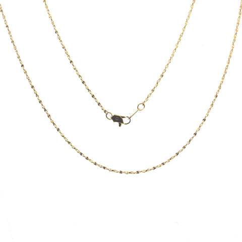 14K Yellow Gold Bond Diamond-cut 1.5mm Width French Rope Chain Necklace, 20 inches