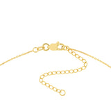 14k Yellow Gold Open Circle Necklace Adjustable Length