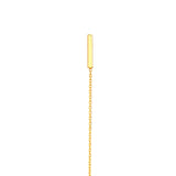 Front Back Chain Staple Bar Earrings 14k Yellow Gold