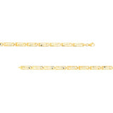 14k Yellow Gold Greek Key Link Bracelet Mens or Womens 7.75 inches