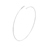 14k White Gold Large Wire Endless Hoop Earrings 75mm