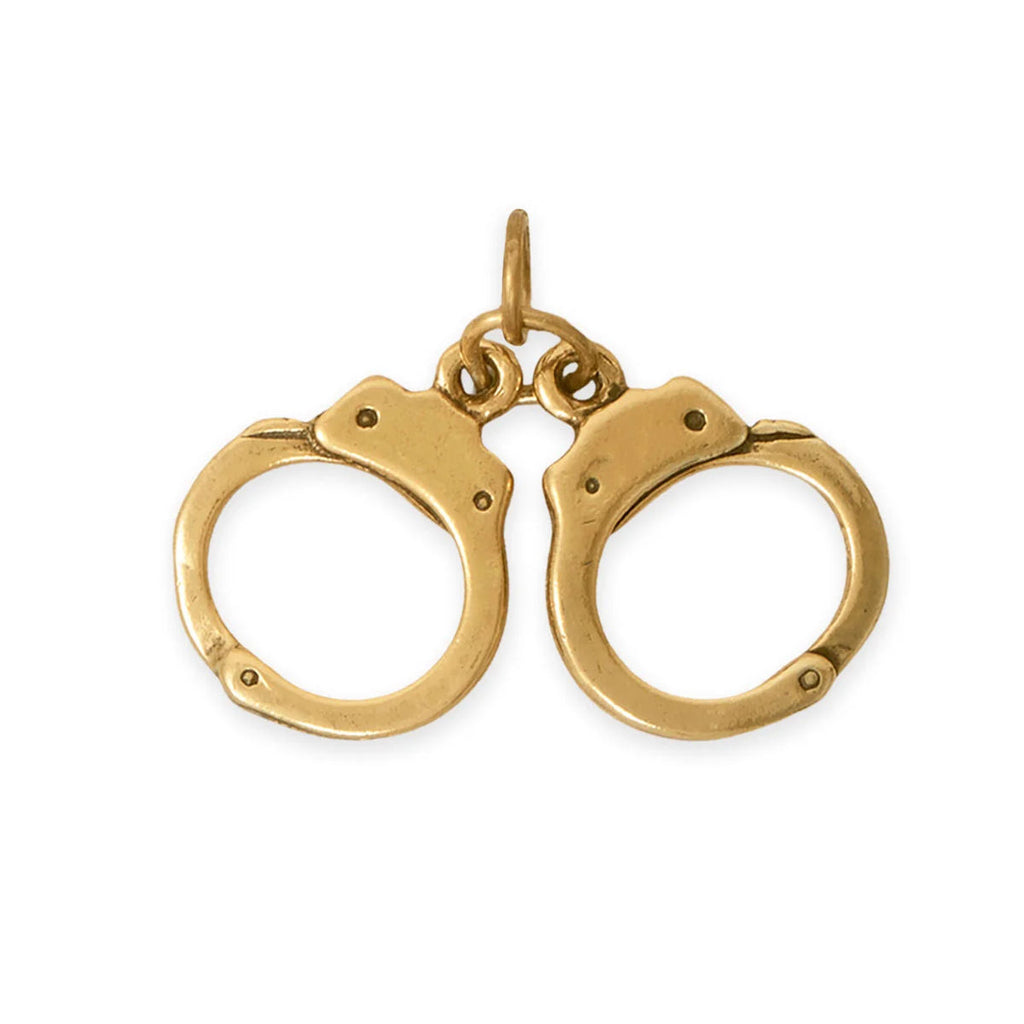 AzureBella Jewelry Handcuffs Charm Gold-plated Sterling Silver
