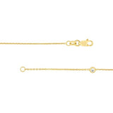 Long Station Necklace Gold-plated Sterling Silver Cubic Zirconia, 36-inch