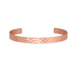 Hammered Finish Copper Cuff Bracelet 6.8mm width - Made in the USA