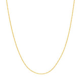10k Yellow Gold. 07mm Rope Chain Necklace