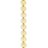 14K Yellow Gold High Polish Disk Front Back Earrings