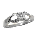 Genuine Diamond Promise Ring 10k White Gold