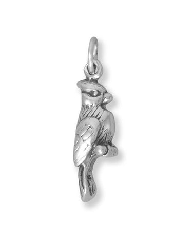 Sterling Silver Cardinal Bird Charm