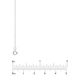 14k White Gold. 07mm Rope Chain Necklace