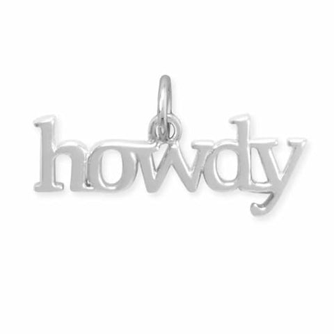 Howdy Charm Sterling Silver