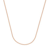 Wheat Chain Necklace Rose Gold-plated Silver