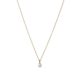 Single Cultured Freshwater Pearl Necklace 14k Yellow Gold