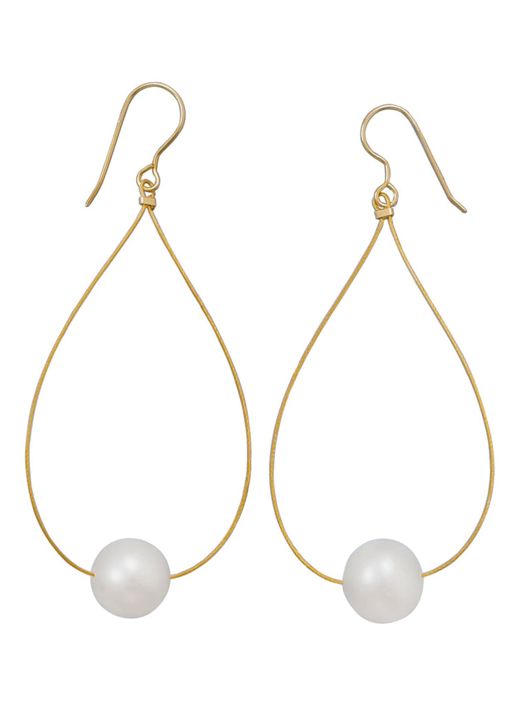 Cultured Freshwater Pearl Earrings with 14k Yellow Gold Ear Wires