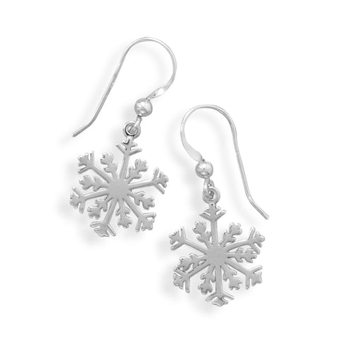 Lacy Snowflake Sterling Silver Earrings