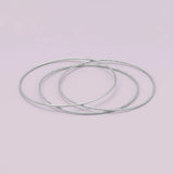 Smooth Wire Bangle Bracelet Sterling Silver