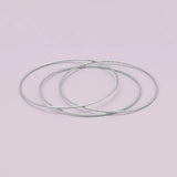 Hammered Wire Bangle Bracelet Sterling Silver Stackable