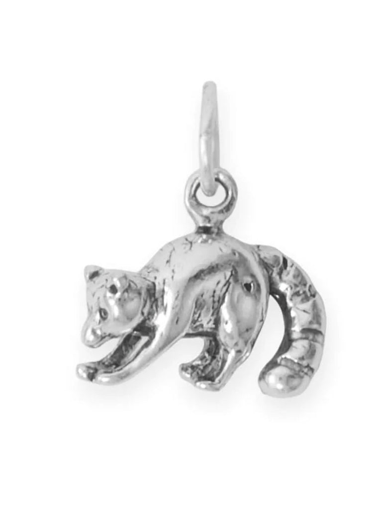 Raccoon Charm 3D Sterling Silver Trash Panda