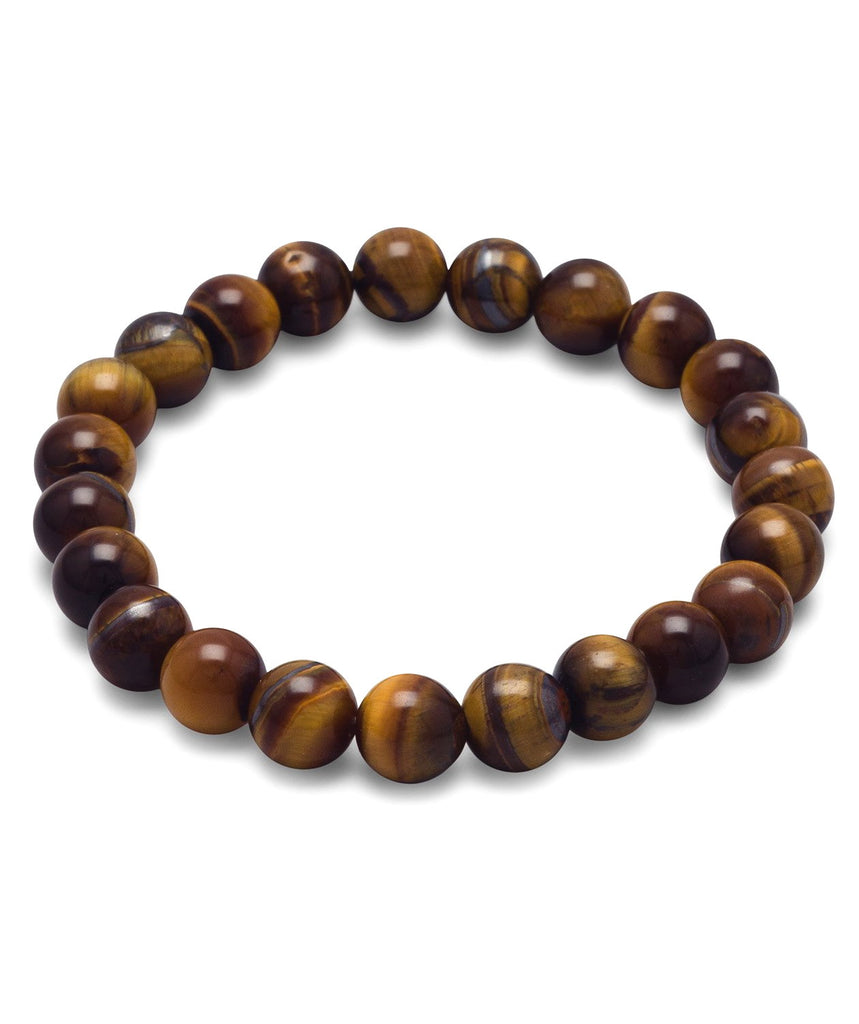 Tiger Eye Bead Stretch Bracelet Genuine Stones