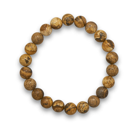 AzureBella Jewelry Picture Jasper Bead Stretch Bracelet