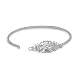 Bangle Bracelet Heart Filigree Design Sterling Silver Easy Hook