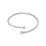 Bangle Charm Bracelet Flexible with Removable Ball