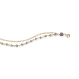Labradorite Beaded Double Strand Bracelet Gold-filled and Gold-plated