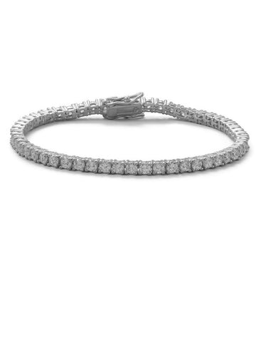 Tennis Bracelet Cubic Zirconia Rhodium-plated Sterling Silver 7-inch Length