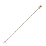 Tennis Bracelet Cubic Zirconia Gold-plated Sterling Silver 7-inch Length