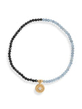 Labradorite and Black Spinel Bracelet Set Layered