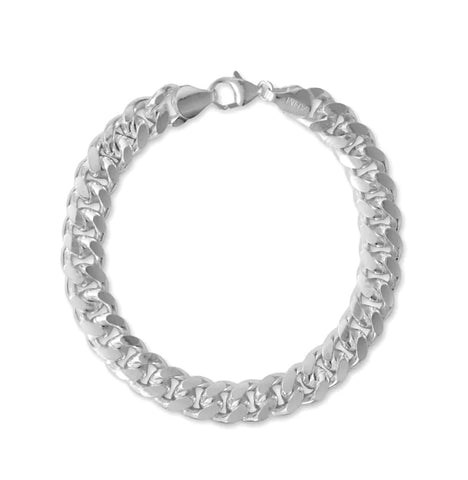 Miami Cuban Link Bracelet Sterling Silver 8.5-inch Length