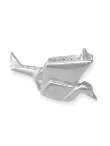 Origami Paper Crane Slide Bird Sterling Silver