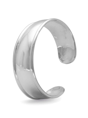 Cuff Bracelet Polished Sterling Silver 19mm