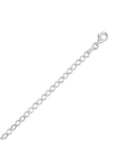 Flat Diamond-Shape Link Chain Bracelet, 7-inch