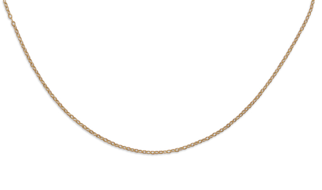 14K Yellow Gold-filled Cable Chain Adjustable Necklace Made in the USA