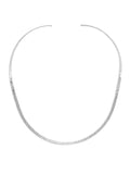 Open Back Collar Necklace 3mm Hammered Sterling Silver