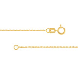 14k Yellow Gold Sparkle Singapore Chain 0.5mm 18-inch length