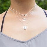 Infinity Necklace Sterling Silver Adjustable Length