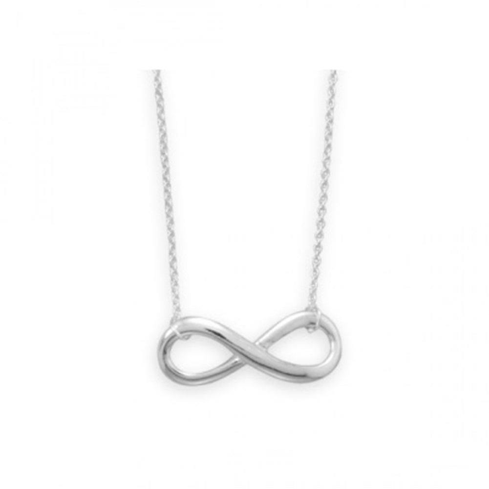 Infinity Necklace Sterling Silver Adjustable Length