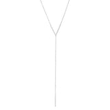 Y Style Necklace with V Bar and Cubic Zirconia