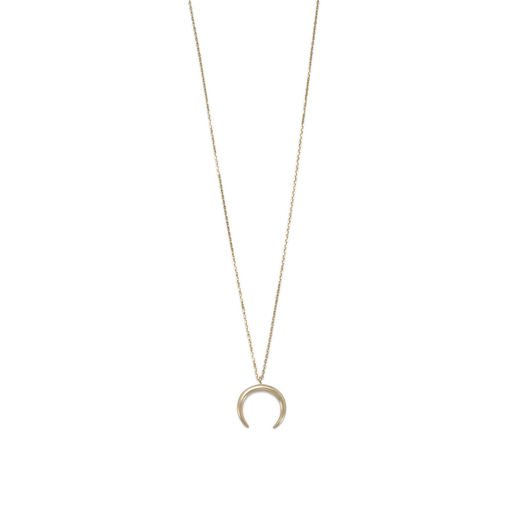 Crescent Moon Necklace Gold-plated Sterling Silver