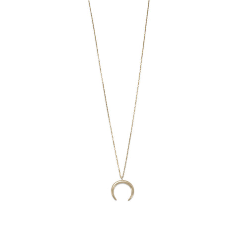 Crescent Moon Necklace Gold-plated Sterling Silver