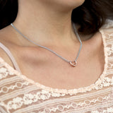 Heart NecklaceTwo Tone Rose Gold-plated with Two Strands