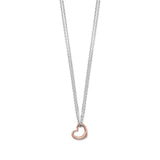 Heart NecklaceTwo Tone Rose Gold-plated with Two Strands