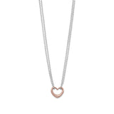 Heart NecklaceTwo Tone Rose Gold-plated with Two Strands