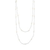 Pyrite and Cultured Freshwater Pearl Necklace Endless Design