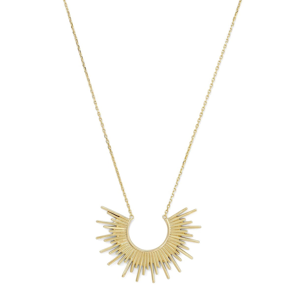 Gold-plated Sterling Silver Sun Burst Necklace